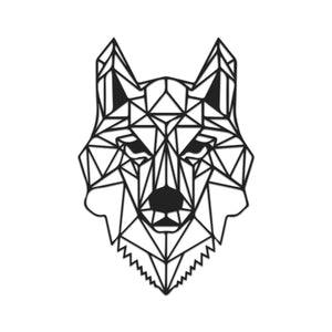 Wolf Black Metal Decor