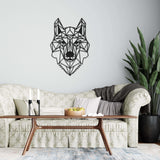 Wolf Black Metal Decor