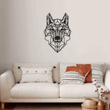 Wolf Black Metal Decor