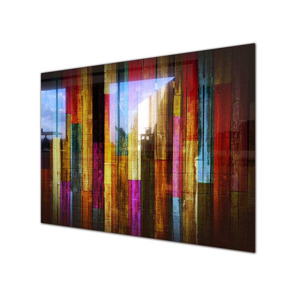 Wood Simplicity Tempered Glass Wall Art