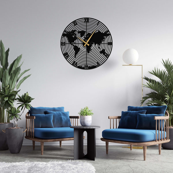 World Map Romen Wall Clock