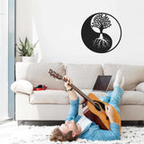 Yinyang Black Metal Decor