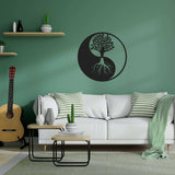 Yinyang Black Metal Decor