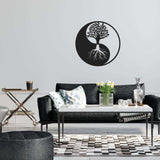 Yinyang Black Metal Decor